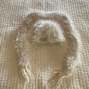 Marie Green hand made Angel winter hat and scarf girls about size 3-5 years